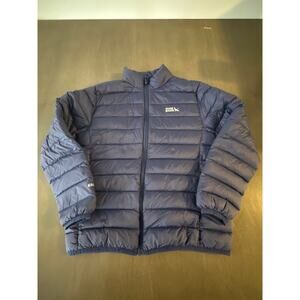 Eddie Bauer Kids Jacket Blue 650 Down Full Zip Logo Youth Size Large 10/12